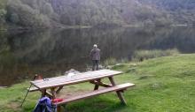 Pêche au bord de l'étang de Lers